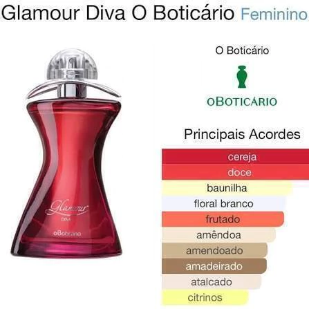 Perfume Glamour Diva O Boticário 75 ml Feminin - Imagem 3