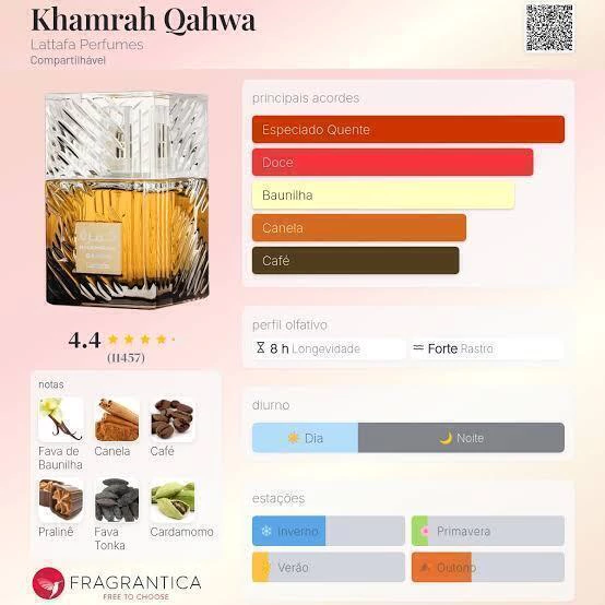 Perfume Khamrah Qahwa Lattafa 100 ML Compartilhavel - Imagem 4