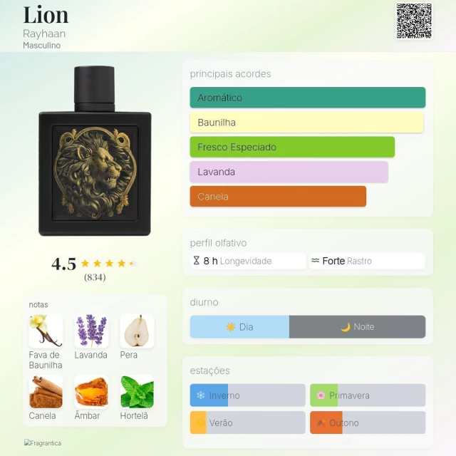 Perfume Lion Rayhaan 100 ml Masculino - Imagem 2